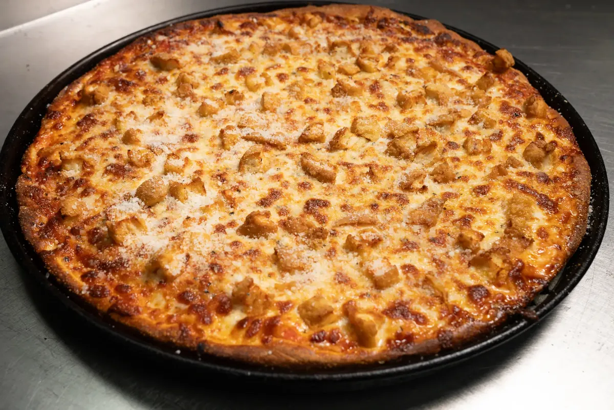 Chicken Parmesan pizza