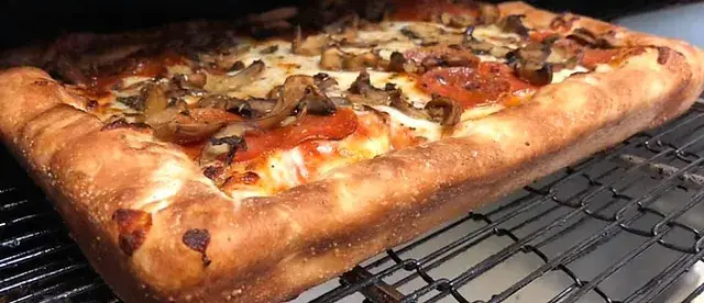 A Napoleon's pizza fresh out of the oven